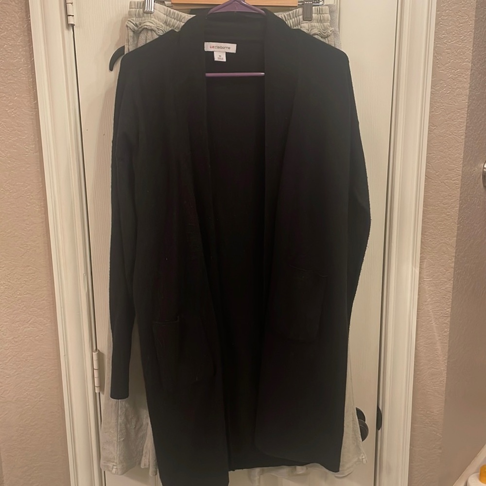 Liz Claiborne cardigan size M black